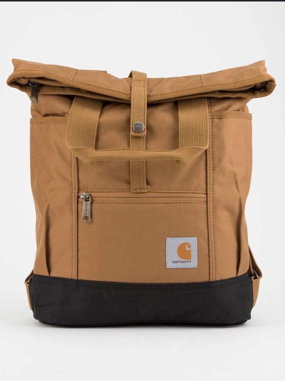 Carhartt Tan Roll-Top Backpack with Black Base